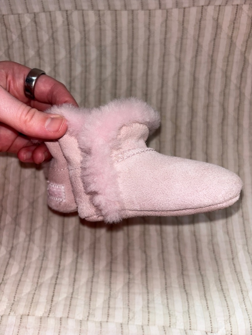 UGG Baby Girl Pink Lassen Slip-On Bootie